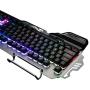 ZeeDix PK-900 Colorful Backlight Gaming Keyboard 104 Keys Waterproof ABS Metal Keyboard for Gamer