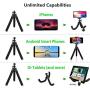 Premium Phone Tripod, Flexible Tripod Compatible with Phone/Android Samsung Mini Tripod Stand Holder for Camera Mobile Cell Phone