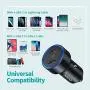 USB C Car Charger, CHOETECH 36W 2-Port Fast PD 3.0 Type C Car Charger Adapter with Dual 18W Power Delivery Compatible iPhone 11/11 Pro/11 Pro Max/XS/XR/SE,Galaxy S20/S10,Pixel 3/2, iPad Pro and More USB C Car Charger, CHOETECH 36W 2-Port Fast PD 3.0 Type C Car Charger Adapter with Dual 18W Power Delivery Compatible iPhone 11/11 Pro/11 Pro Max/XS/XR/SE,Galaxy S20/S10,Pixel 3/2, iPad Pro and More