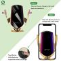LUKKAHH R2 Wireless Car Charger Mount,Auto-Clamping Air Vent Phone Holder,10W Qi Fast Car Charging,Compatible iPhone 11/11 Pro/11 Pro Max/XS/XS Max/X/8/8+, Samsung Note9/Note10/S9+/S10+（Gun-Plated