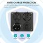 Linkstyle 4 in 1 Charger Socket Panel, 12V 4.2A Dual USB Charger Socket Power Outlet& LED Voltmeter & Cigarette Lighter Socket & Green LED Lighted ON/Off Rocker Toggle Switch for Car Marine Boat Truck Linkstyle 4 in 1 Charger Socket Panel, 12V 4.2A Dual USB Charger Socket Power Outlet& LED Voltmeter & Cigarette Lighter Socket & Green LED Lighted ON/Off Rocker Toggle Switch for Car Marine Boat Truck