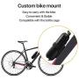 Portable Air Compressor Mini Inflator Electric Pump for Car Bike Tires Shock Rechargeable Li-Ion Battery 150PSI Power Bank Ergonomic and Sleek Design Digital LCD, LED Emergency Light A2 (Black)