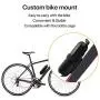 Portable Air Compressor Mini Inflator Electric Pump for Car Bike Tires Shock Rechargeable Li-Ion Battery 150PSI Power Bank Ergonomic and Sleek Design Digital LCD, LED Emergency Light A2 (Black)
