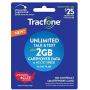 Tracfone $25 Unlimited Talk, Text, 2GB Data - 30 Day Smartphone Plan