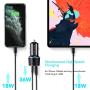 [Latest 2020] USB C PD Car Charger, Total 36W Dual Type C Fast PD Car Charger with 18W Power Delivery & Quick Charge 3.0 for iPhone11 Pro MAX/11 Pro, iPad and More(USB C to A Cable Included)