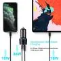 [Latest 2020] USB C PD Car Charger, Total 36W Dual Type C Fast PD Car Charger with 18W Power Delivery & Quick Charge 3.0 for iPhone11 Pro MAX/11 Pro, iPad and More(USB C to A Cable Included)