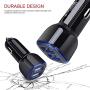 Car Charger, Cebkit 2 Pack Dual Port Travel USB Car Charger Flush Fit Plug Adapter Fast Charger Android Compatible for Samsung Galaxy S9 S8 Plus Note 8 S7 Edge, iPhone X 8 7 6S 6 5, lg g5 g6, Note 4 5