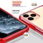 Mkeke Compatible with iPhone 11 Pro Case, Clear Anti-Scratch Shockproof Cases Cover for iPhone 11 Pro 5.8 inch-Red