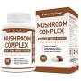 Premium Mushroom Supplement - Immunity Support, Nootropic Brain Supplement - Lion’s Mane, Cordyceps, Chaga, Reishi Mushroom Capsules - Mushroom Complex for Energy & Focus - Vegan, Gluten Free, 90 Caps