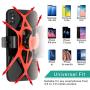 LATSKGN Motorcycle Mobile Phone Mount Holder for iPhone X XR 8 7 6 Plus Samsung Galaxy S9 S8 S7 S7, Motorcycle, Bicycle, Mountain Bike Accessories Adjustable 360 ​​° Stable Bracket (RED)