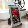 Calenzana 4x6 Picture Frames Sparkle Glass Photo Frame Set for Tabletop, 2 Pack