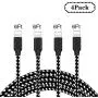 MeiShi MFi Certified iPhone Charger 4 Pack 6FT High Speed Nylon Braided USB Fast Charging&Data Syncs Cord Compatible iPhone Xs/Max/XR/X/8/8Plus/7/7Plus/6S/6S Plus/SE/iPad/iPod (Black+White). MeiShi MFi Certified iPhone Charger 4 Pack 6FT High Speed Nylon Braided USB Fast Charging&Data Syncs Cord Compatible iPhone Xs/Max/XR/X/8/8Plus/7/7Plus/6S/6S Plus/SE/iPad/iPod (Black+White).