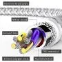 HOVAMP iPhone Charger, MFi Certified Lightning Cable 5 Pack (3/3/6/6/10FT) Nylon Woven with Metal Connector Compatible iPhone 11/Pro/Xs Max/X/8/7/Plus/6S/6/SE/5S iPad - Silver&White HOVAMP iPhone Charger, MFi Certified Lightning Cable 5 Pack (3/3/6/6/10FT) Nylon Woven with Metal Connector Compatible iPhone 11/Pro/Xs Max/X/8/7/Plus/6S/6/SE/5S iPad - Silver&White