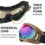 LJDJ Ski Goggles, Pack of 2 - Snowboard Adjustable UV 400 Protective Motorcycle Goggles Outdoor Sports Tactical Glasses Dust-Proof Combat Military Sunglasses for Kids Boys Girls Youth Men Women