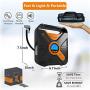 FIRSTNOA New Portable Air Compressor Tire Inflator, Tire Pump with Emergency LED Light and Digital Pressure Gauge for Car Tires 12V DC, Auto Air Pump for Car Bicycle Motorcycle and Other inflatables FIRSTNOA New Portable Air Compressor Tire Inflator, Tire Pump with Emergency LED Light and Digital Pressure Gauge for Car Tires 12V DC, Auto Air Pump for Car Bicycle Motorcycle and Other inflatables