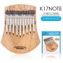 Anonyme Gecko 17 Key Kalimba Thumb Piano Finger Percussion Music K17NOTE