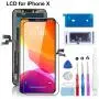 YPLANG for iPhone X Screen Replacement, LCD Display 5.8 inch with 3D Touch Digitizer Frame Assembly with Magnetic Screws Map, Complete Repair Tools and Screen Protector YPLANG for iPhone X Screen Replacement, LCD Display 5.8 inch with 3D Touch Digitizer Frame Assembly with Magnetic Screws Map, Complete Repair Tools and Screen Protector