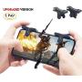 Mobile Gaming Triggers [2018 Upgraded Version], V4 Shoot and Aim Sensitive L1R1 Shooter Controller + Carry Case for PUBG/Fortnite/Rules of Survival, Get Triggered for Android or iOS,