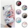 6 Pack Cell Phone Finger Stand Holder, Foldable Expanding Phone Socket Kickstand Grip Stand Finger Holder for Smartphone and Tablets (Shining/6 Pack)