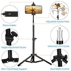 Phone Tripod Fits iPhone, Pixel Flexible Cell Phone Tripod for Video Recording, Vlogging/Streaming/Photography, Smartphone Tripod Stand, Sturdy and Lightweight Stand, Compatible with Phone and Camera