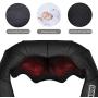 Shiatsu Neck and Back Massager with Heat 3D Deep Kneading Massager for Back,Neck and Shoulder,Waist,Leg Easy to use at Home,car,Office