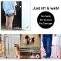 SCOBUTY Pet Gates for Dogs, Pet Safety Door Guard Retractable, Pet Gate Dog Mesh Gate Safety Guard Gate for Stairs, Portable Folding Dogs Safety Gates Install Anywhere, 180X72cm