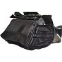 Lewong Universal Hands Free Chest Harness Bag Holster for Two Way Radio (Rescue Essentials) (Leather Black)