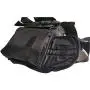 Lewong Universal Hands Free Chest Harness Bag Holster for Two Way Radio (Rescue Essentials) (Leather Black)