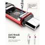 AINOPE Android Micro USB Cable Charger 2 Pack 6.6FT for Samsung Galaxy S7 Charging Cable, Phone Charger Cord Compatible with Samsung Galaxy S6,J7 Edge Kindle Note 5 Durable Nylon Material (Red)