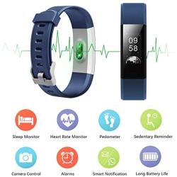 LETSCOM Fitness Tracker HR, Activity Tracker Watch with Heart Rate Monitor, Waterproof Smart Fitness Band with Step Counter, Calorie Counter, Pedometer Watch for Women and Men