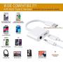 USB C to 3.5mm Jack Headphone Aux Audio Adapter Type C Charger Dongle Converter USBC Earphone Adaptor for Google Pixel 4 4XL 3 3XL 2 2XL, Samsung Note 10/S20, iPad Pro 2020 2019 2018 and More- White