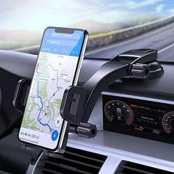 Car Phone Mount, Dashboard Windshield Car Phone Holder No Obstruction View & Strong Sticky Gel Suction Cup, Compatible iPhone 11/11 pro/XS MAX/XS/XR/X/8plus/7/8/6 Galaxy S10/S9/S8,Google etc