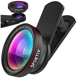 Spectiv 2 in 1 Phone Camera Lens Kit for iPhone, Samsung, Pixel, and Android (Upgraded Design), 0.6X Wide Angle + 15x Macro, Premium Design and Image Quality