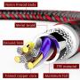 Micro USB Cable,XIAE 5Pack (3/3/6/6/10FT) Nylon Braided Fast Charging Cable Aluminum Housing USB Charger Android Cable for Samsung Galaxy S7 Edge S6 S5,Android Phone,LG G4,HTC and More-Black&Red