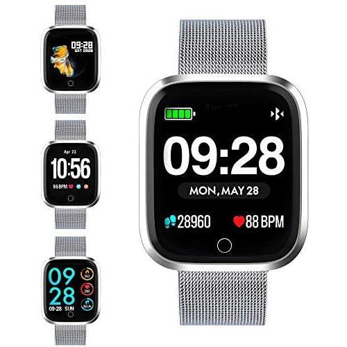 Smart watch, Q8 smart watch smart fitness watch HD smart watch screen fitness tracker with pedometer / heart rate / information notification / mobile phone notification / photo control / music control