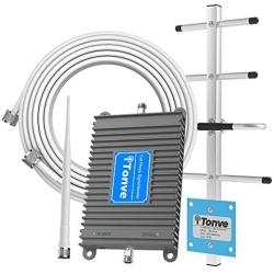 Cell Phone Signal Booster for AT&T T-Mobile 700MHz 4G LTE Band 12/17 Mobile Signal Repeater Amplifier Antenna Kits for Home and Office Improve 4G LTE Data Rates, Supports Volte