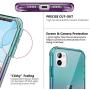 SKYLMW iPhone 11 Case 2019 6.1 inch,[Built in Screen Protector] Full Body Shockproof Dual Layer High Impact Protective Hard Plastic & TPU Phone Tough Cover Cases for Women Men,Blue-Violet Gradient