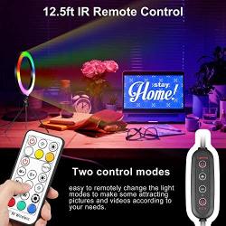 Selfie Ring Light with Stand, 10 inch 28 Color RGB Circle Light with Wireless Remote Control, LED Desk Ringlight with Tripod and Phone Holder for YouTube Video, Makeup, Live Stream, Photography