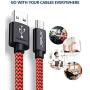 JSAUX Micro USB Cable Android, (2-Pack 6.6FT) Micro USB to USB A High Speed Sync Charger Nylon Braided Cord Compatible Samsung Galaxy S6 S7 Edge J7 Note 5,Kindle,LG,Xbox,PS4,Camera,Smartphones(Red)