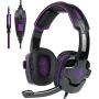 Updated Gaming Headphones,SADES SA930 Wired 3.5mm Stereo Sound Computer Gaming Headset with Microphone,Noise Isolating Volume Control for Pc/Mac/Ps4/Phone/Tablet(Black Purple)