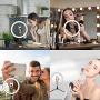 Harmonic 10 Selfie Ring Light with Tripod Stand,Ring Light with Cell Phone Holder,LED Make Up Light with 3 Light Modes and 11 Brightness Level for Camera,Smartphone,YouTube Video,Live Streaming