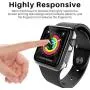 LK 2 Pack Case for Apple Watch 42mm Series 3/2/1 Built-in Tempered Glass Screen Protector, Hard PC Protector Cover for iWatch 42mm (Clear)