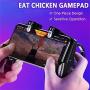 szkn K21 PUBG Mobile Gamepad Joystick Metalen L1 R1 Trigger Game Shooter Controller for iPhone Android Phone Mobile Game Controller Gamepad Black