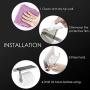 devesanter Toilet Roll Paper Holder Wall Mounted Self Adhesive Bathroom Tissue Dispenser Stainless Steel Toilet Paper Roll Storage with Mobile Phone Holder Stand