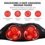 Shiatsu Neck and Back Massager with Heat 3D Deep Kneading Massager for Back,Neck and Shoulder,Waist,Leg Easy to use at Home,car,Office