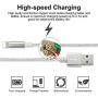 CUGUNU Nylon Braided Cable Compatible with iPhone Charger, 5 Pack[3/3/6/6/10FT] MFi Certified USB Lightning Cable Charging Cord for iPhone X/Max/11/8/7/6/6S/5/5S/SE/Plus/iPad - Silver