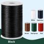 6 Color Strong Upholstery Thread High Strength Sewing Waxed Threads with Hand Stitching Needles Set for Denim Leather Craft DIY and Machine Sewing (Black, White, Red, Dark Blue, Dark Green, Brown)