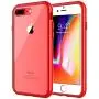 JETech Case for Apple iPhone 8 Plus and iPhone 7 Plus 5.5-Inch, Shock-Absorption Bumper Cover, Anti-Scratch Clear Back, Red