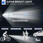 TESECU LED Bike Light USB Rear Bicycle Light Rechargeable Bike Tail Light and Front Light Set Bright Cycle Headlight with 5000mAh 1300 Lumen Fits All Mountain & Road Bike, Waterproof