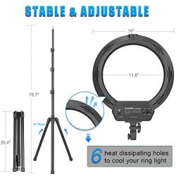 Ring Light 16 Inch 38W LED Ring Light Kit with Tripod Stand with Phone Holder Adjustable Color Temperature Circle Lighting for iPhone Camera for Vlog, Makeup, YouTube, Video Shooting, Selfie